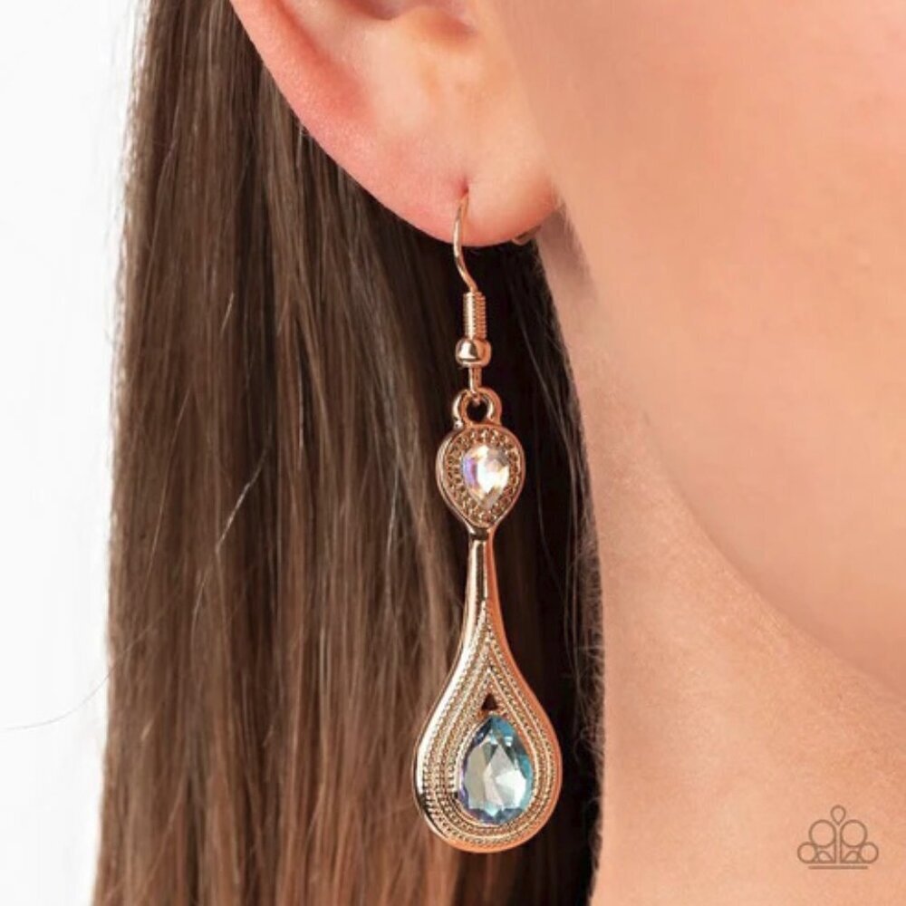 Paparazzi Jewelry Accessories - Dazzling Droplets - Multi Earrings - Vintage